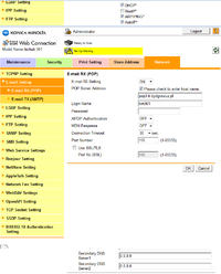 Setting Up Scan to Email on Konica Minolta C253 - Sender's Address Not Set Error