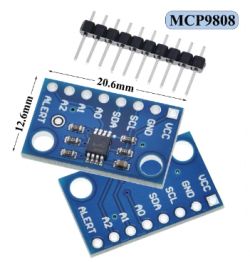 MCP9808 moduł czujnika I2C temperatury z alarmem - uruchomienie, protokół komunikacji