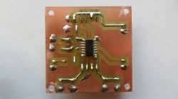 PCB with ATtiny Microcontroller Printed circuit board with ATtiny microcontroller on copper substrate