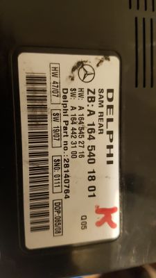 Mercedes ML W164: Usterka modułu komfortu i tylne oświetlenie - sterownik A1645401801