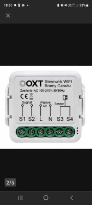 Sterownik WiFi do bramy garażowej marki OXT