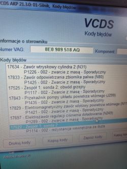 A4 B7 1.8T: Trudności z odpalaniem na ciepłym silniku i występujące błędy - doświadczenia?