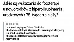 Question about indications for phototherapy in newborns with hyperbilirubinemia born after 35 weeks of pregnancy.