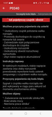 Błąd czujnika położenia wałka rozrządu - Opel Astra G 1.8 16v kombi - wymiana nie pomogła, co dalej?
