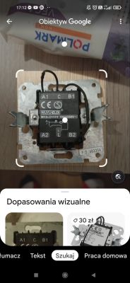 Podłączenie wyłącznika schodowego pojedynczego z 3 kablami: brązowy, niebieski, żółto-zielony