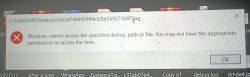 Zrzut ekranu komunikatu błędu systemu Windows.