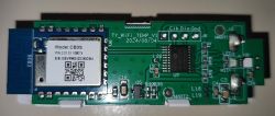 CB3S WiFi module on a green printed circuit board.