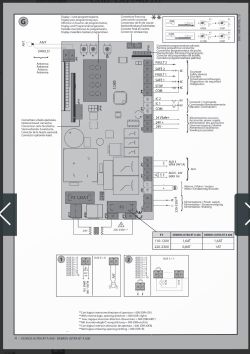 Schemat połączeń napędu bramy BFT Deimos Ultra BT A600 z opisanymi złączami