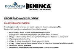 Beninca Core.-Jak zaprogramowac piloty TO.GO 2 WV? Beninca Core.-Jak zaprogramowac piloty TO.GO 2 WV?