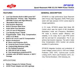 DP1801B Technical Specification DP1801B specification sheet.