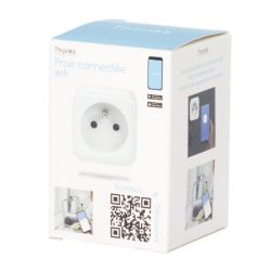 “That’s” Smart WiFi Plug Packaging Packaging of That's smart WiFi plug with QR code on a white background.