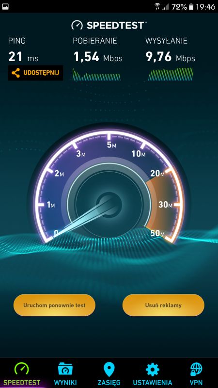 Niska prędkość internetu T-mobile do 20 Mb/s na routerze Huawei B525 - co robić?