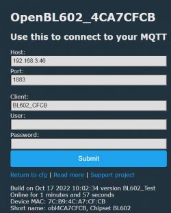 Tasmota replacement for BL602, programming, pairing with Home Assistant, now with OTA working!