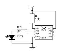 [Attiny13a] [Attiny13a][C] - niestabilne zasilanie migacza, różne zachowanie przy różnych źródłach