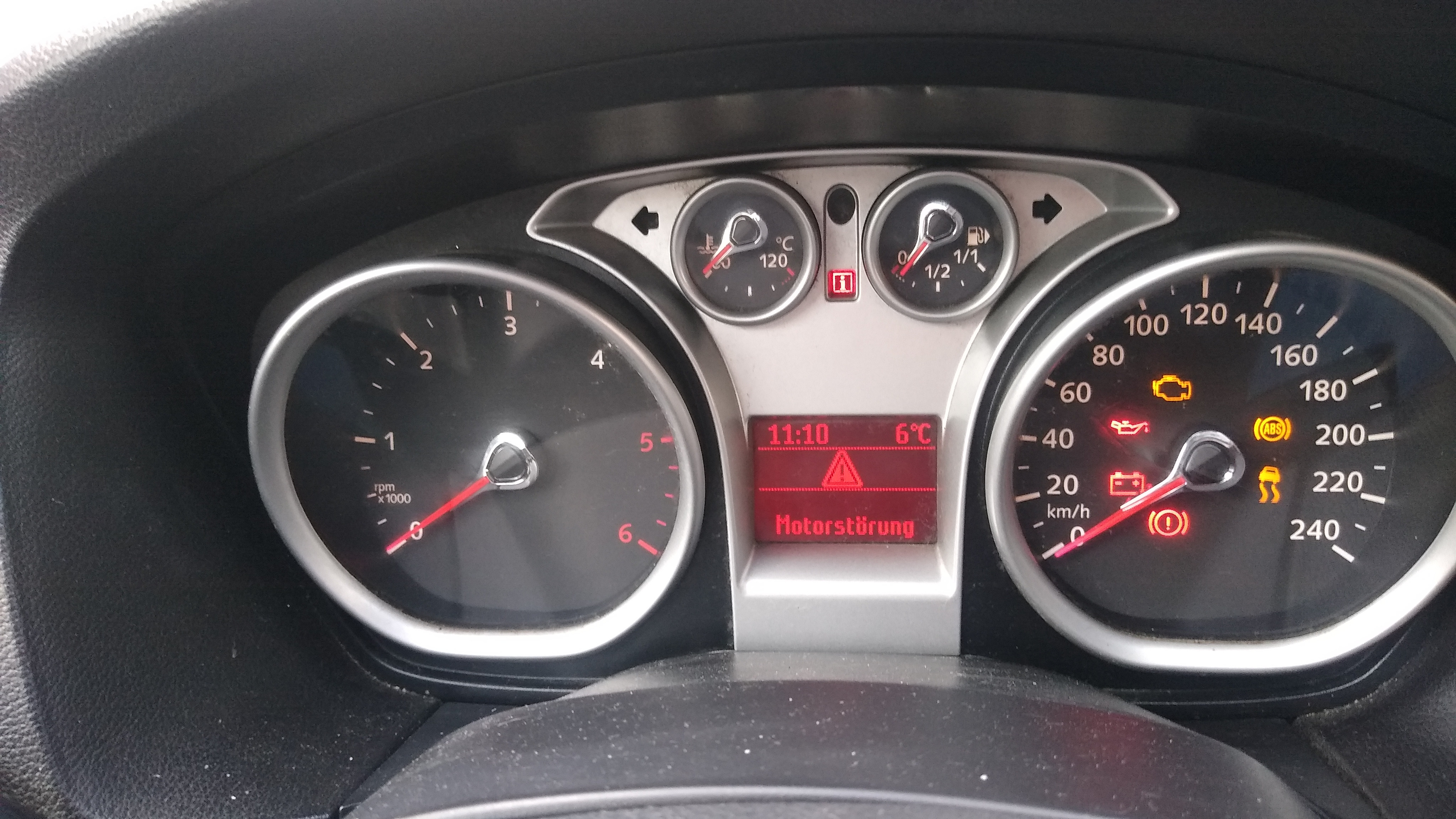 Ford Focus MK2 1.6 TDCi Błąd Motorsturüng, kontrolki ABS, trakcja i check engine