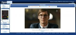 Zrzut ekranu interfejsu OpenWebif z obrazem telewizyjnym na kanale Polsat.
