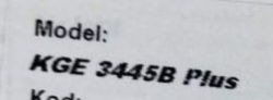 Zdjęcie etykiety piekarnika z modelem KGE 3445B Plus.