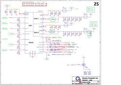 Schemat zasilania z opisanymi elementami na płycie głównej Quanta Computer Inc.