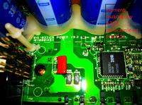 Falownik SV015iC5 - 1F - Uszkodzone elementy elektroniki.