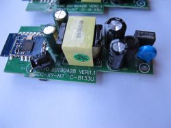 LED Driver with C-Chip C-8133U Module LED bulb driver with C-Chip C-8133U module and capacitors.