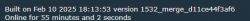 Text indicating software build date and online runtime.