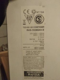 Powietrzna pompa ciepła PC-PW z klimatyzatora Toshiba RAS-3m26