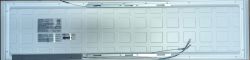 Back Side of the Artika Skyshade LED Panel Back side of the Artika Skyshade LED panel showing screws and a metal mounting plate.