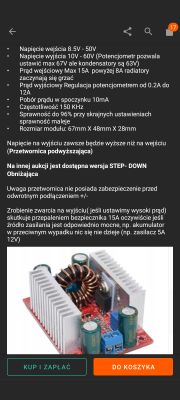 Przetwornica DC-DC oparta na cewce i radiatorach