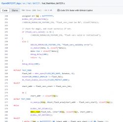 Screenshot of source code in C language in a text editor.