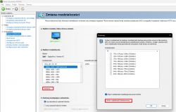 Panel sterowania NVIDIA z widokiem na ustawienia zmiany rozdzielczości i opcją dostosowywania.