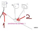 Wybór zwrotnicy do sumowania sygnałów z anten A, B i C bez zasilacza