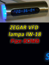PipeBOMB - zegar VFD,lampa IW18,Pilot, BlueTooth, sync. SNTP