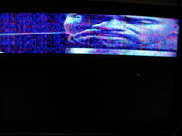 TV LCD JVC LT-26C31BUE - pionowe pasy u góry obrazu.