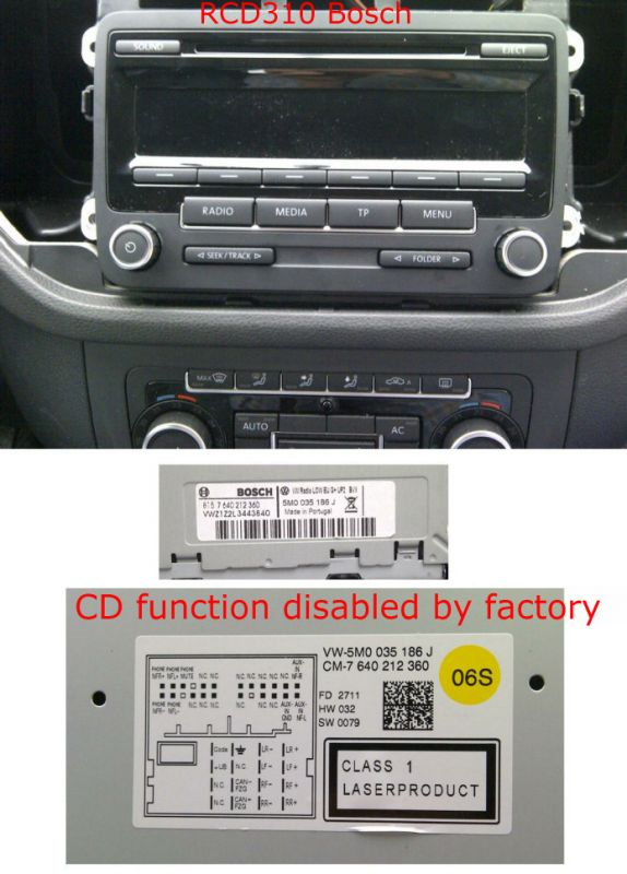 Brak podświetlenia klawiszy w radiu RCN210 po zamontowaniu w Passacie B6