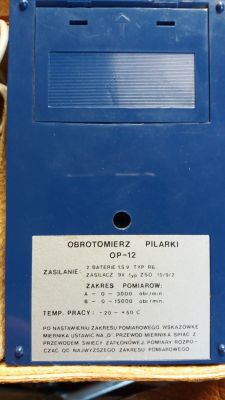 Obrotomierz pilarki OP-12 "MERA-PIAP" - szukam schematu