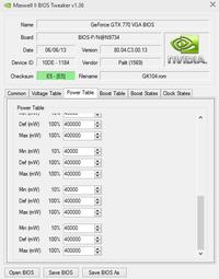 Palit GTX770 Jetstream - Power Consumption limit 106% - jak zwiększyć?