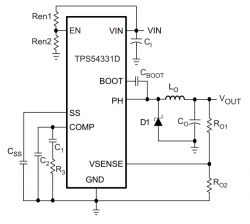 Jak zaprojektować regulowaną przetwornicę DC/DC na TPS54331