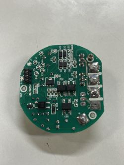 Top view of a Moes switch circuit board with visible components.