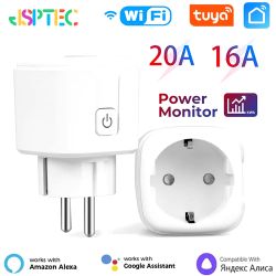 Tuya WiFi Smart Socket with Power Monitoring Tuya Smart Socket EU20A WiFi power monitoring plug.
