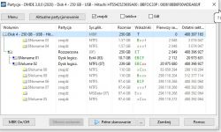 Uszkodzenie struktury dysku NTFS po odłączeniu z portu USB - partycje exFAT i NTFS