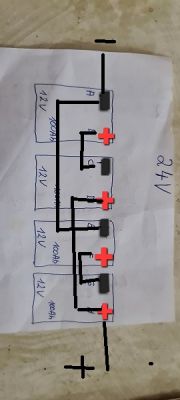 Jak poprawnie połączyć 4x AGM 12V 100Ah do instalacji solarnej 24V i ile kontrolerów?