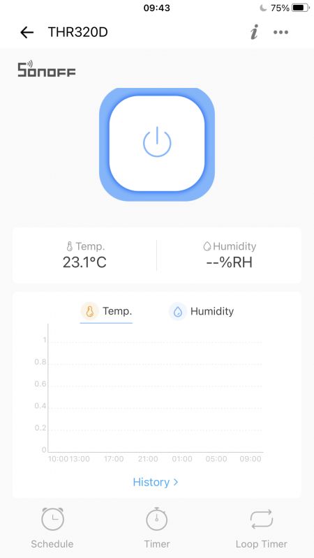 [ESP32] Termostat z wyświetlaczem i WiFi - Sonoff THR320D - aplikacja eWeLink