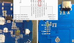 PCB with a microcontroller and pin connection diagram, highlighting pin 12 labeled as TCK/F_SCK.