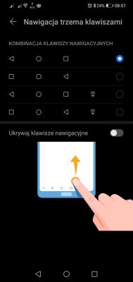 Jak zmienić kolejność przycisków nawigacyjnych w Motorola G54 z Android 14?