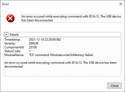 Błąd programowania pamięci przez klon AVR MKII na Microchip Studio i Windows 10