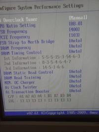 Podkręcanie core 2 duo E8200 na płycie asus P5Q-EM