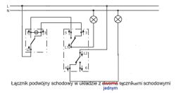 Przeróbka instalacji: łącznik schodowy podwójny i osobne sterowanie kinkietem – czy zadziała?