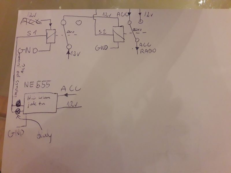 Jak podłączyć radio Joying w Fiat Panda II - zewnętrzny przełącznik