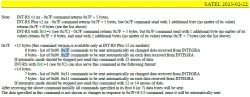 Screenshot of SATEL documentation regarding command 0x7F for INT-RS and INT-RS Plus.