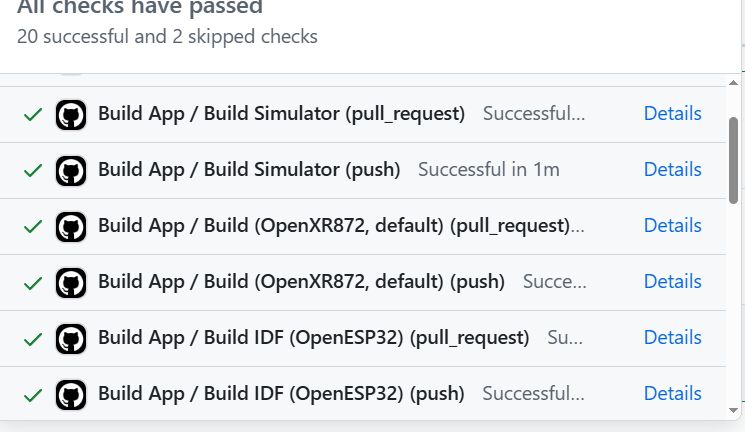 A list of successful app builds on GitHub Actions platform.